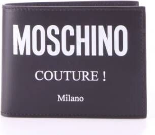 Moschino Zwarte Portemonnees met Logo Black Heren