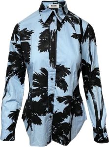 Moschino Pre-Owned Cheap And Chic Palm Tree Shirt Blauw Dames