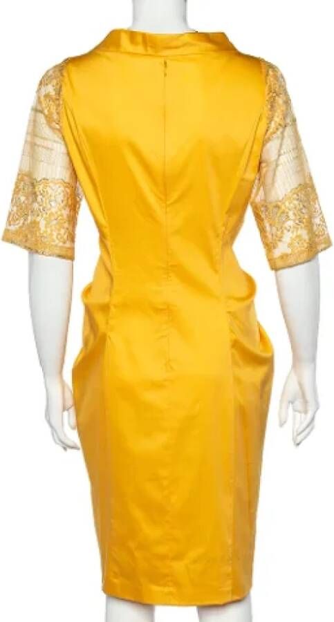 Moschino Pre-Owned Pre-owned Cotton dresses Yellow Dames