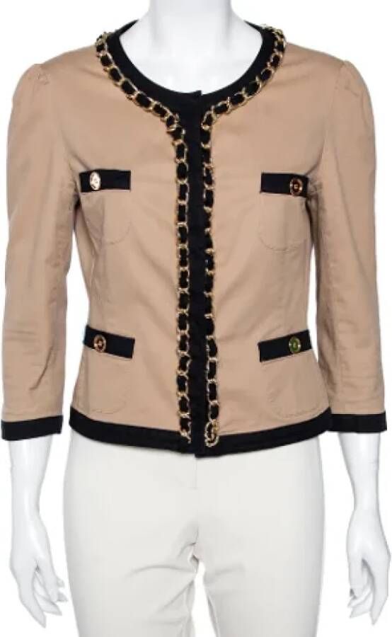Moschino Pre-Owned Pre-owned Cotton outerwear Beige Dames
