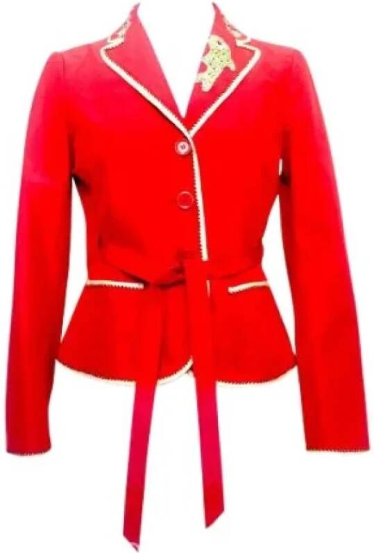 Moschino Pre-Owned Pre-owned Cotton outerwear Rood Dames