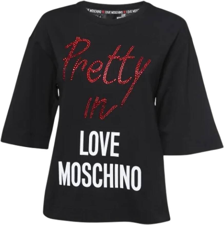 Moschino Pre-Owned Pre-owned Cotton tops Zwart Dames