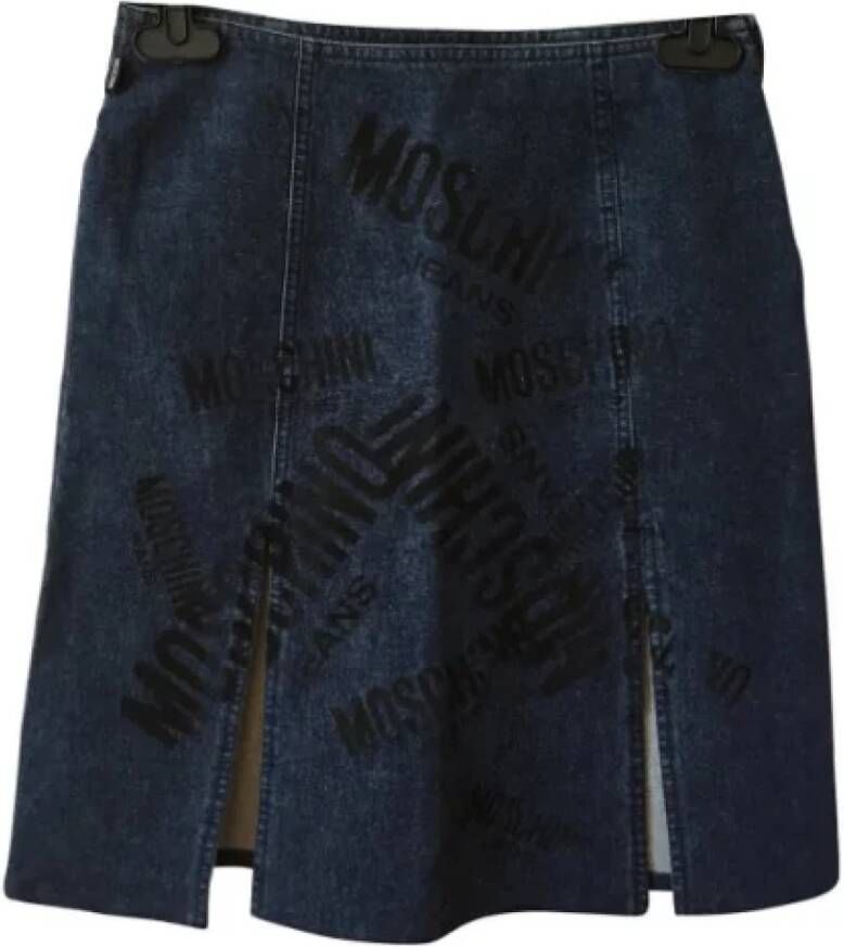 Moschino Pre-Owned Pre-owned Denim bottoms Blauw Dames