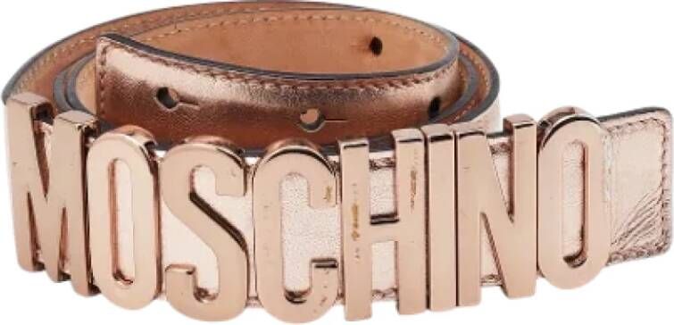 Moschino Pre-Owned Pre-owned Leather belts Roze Dames
