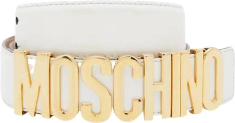 Moschino Pre-Owned Pre-owned Leather belts Wit Unisex