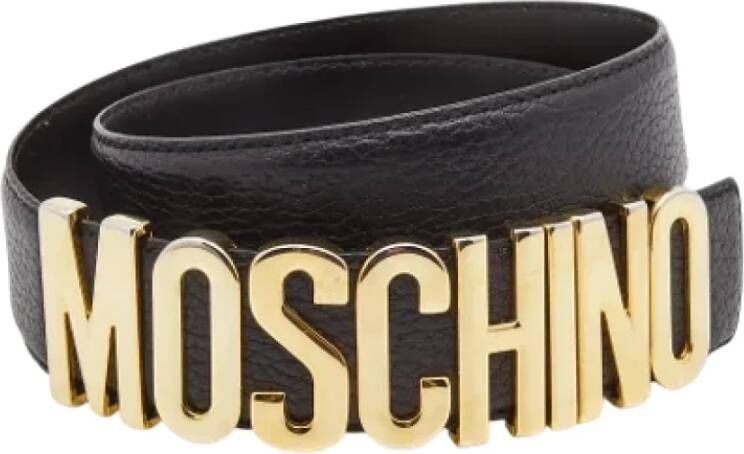 Moschino Pre-Owned Pre-owned Leather belts Zwart Unisex