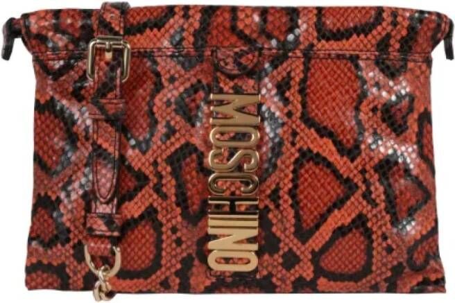 Moschino Pre-Owned Pre-owned Leather crossbody-bags Oranje Dames
