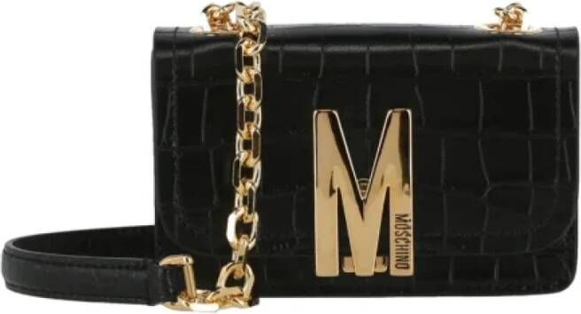 Moschino Pre-Owned Pre-owned Leather crossbody-bags Zwart Dames