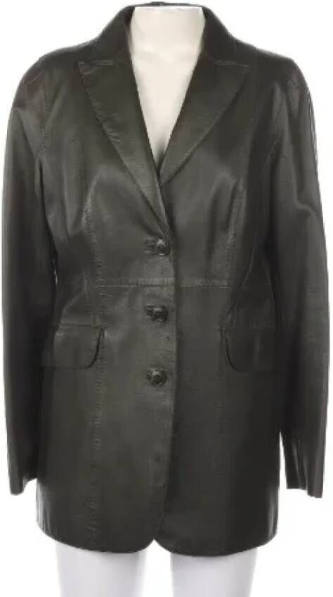 Moschino Pre-Owned Pre-owned Leather outerwear Groen Dames