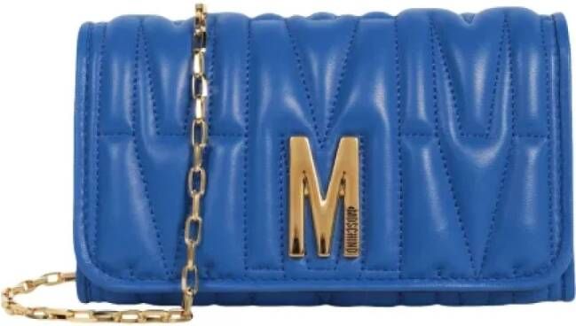 Moschino Pre-Owned Pre-owned Leather shoulder-bags Blauw Dames