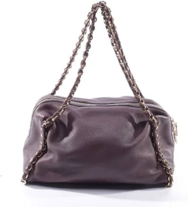 Moschino Pre-Owned Pre-owned Leather shoulder-bags Bruin Dames