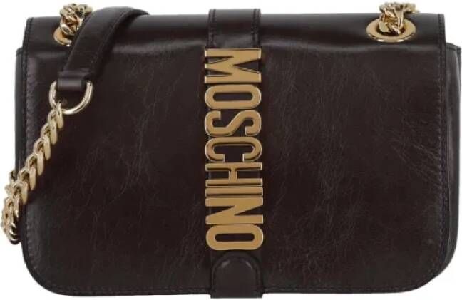 Moschino Pre-Owned Pre-owned Leather shoulder-bags Zwart Dames
