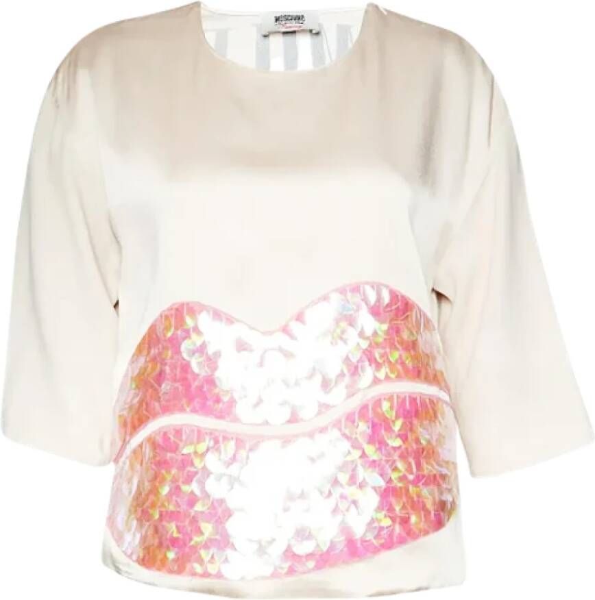 Moschino Pre-Owned Pre-owned Satin tops Roze Dames