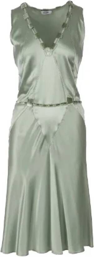 Moschino Pre-Owned Pre-owned Silk dresses Groen Dames