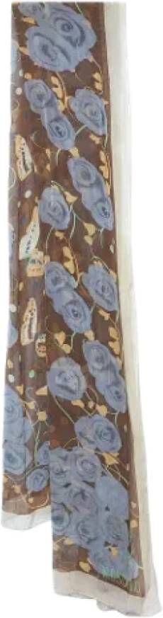 Moschino Pre-Owned Pre-owned Silk scarves Bruin Dames