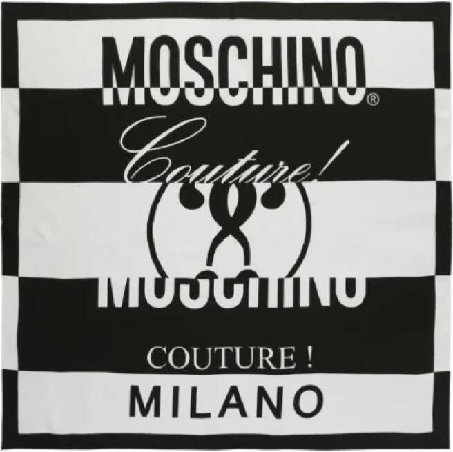 Moschino Pre-Owned Pre-owned Silk scarves Zwart Dames