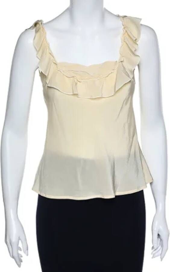 Moschino Pre-Owned Pre-owned Silk tops Beige Dames