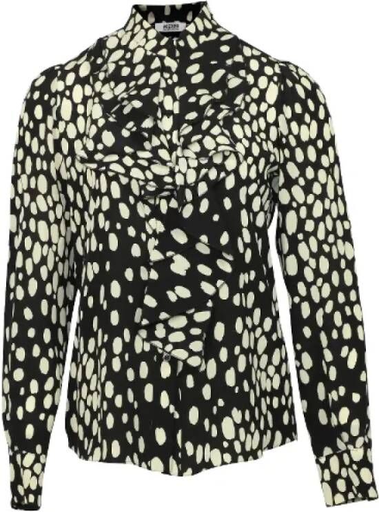 Moschino Pre-Owned Pre-owned Silk tops Zwart Dames