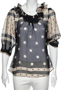 Moschino Pre-Owned Pre-owned Silk tops Zwart Dames