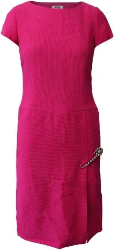 Moschino Pre-Owned Pre-owned Wool dresses Roze Dames