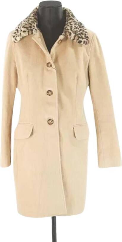 Moschino Pre-Owned Pre-owned Wool outerwear Beige Dames