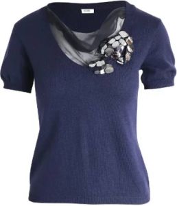 Moschino Pre-Owned Pre-owned Wool tops Blauw Dames