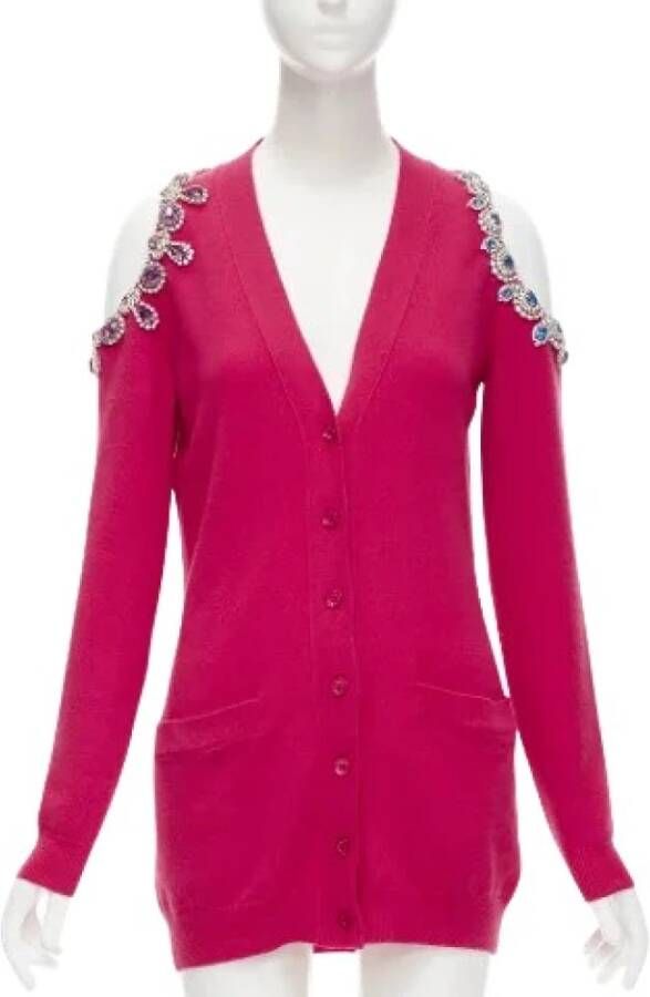 Moschino Pre-Owned Voldoende Cashmere Tops Roze Dames