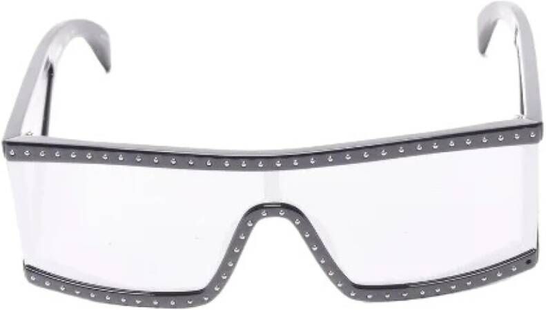 Moschino Pre-Owned Voldoende plastic sungles Zwart Dames