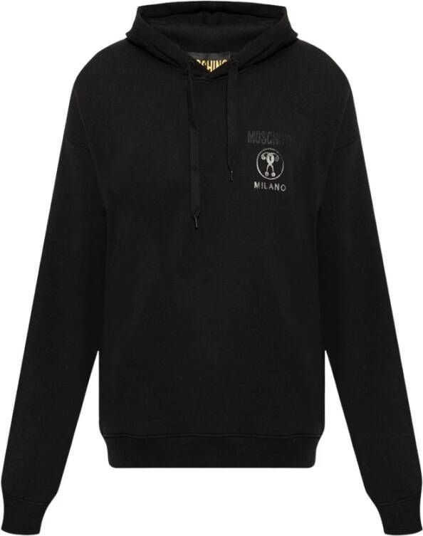 Moschino Printed hoodie Zwart Heren