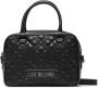 Love Moschino Zwarte Polyethyleen Handtas met Verstelbare Schouderriem Black Dames - Thumbnail 1