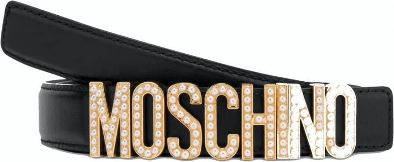 Moschino Riem met logo Zwart Dames