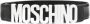 Moschino Verstelbare leren riem met zilveren details Black Heren - Thumbnail 1