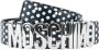 Moschino Leren Riem met Polka Dot en Zilveren Branding Black Dames - Thumbnail 1