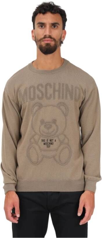 Moschino Beige Teddy Bear Sweater Beige Heren