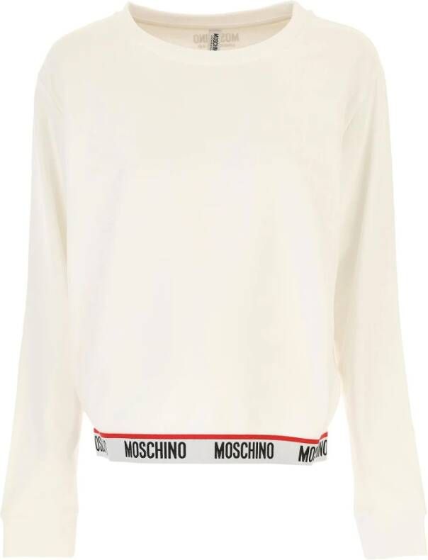 Moschino Round-neck Knitwear Wit Dames