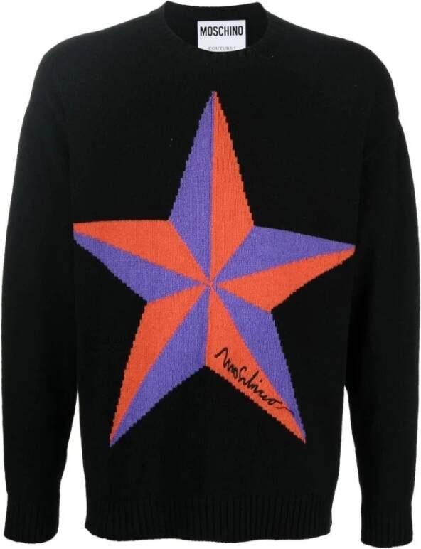 Moschino Round-neck Knitwear Zwart Heren