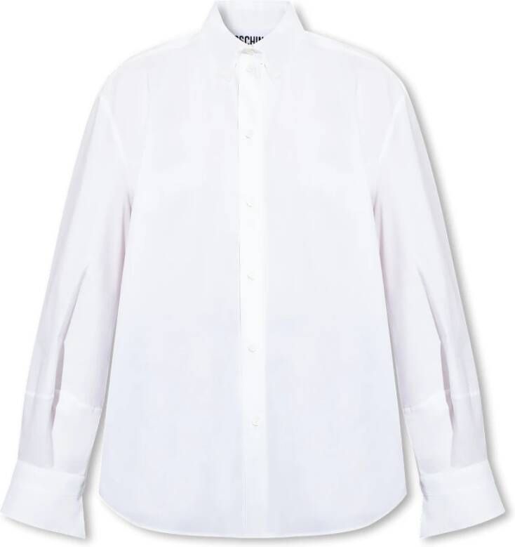 Moschino Ruimvallend katoenen shirt White Dames