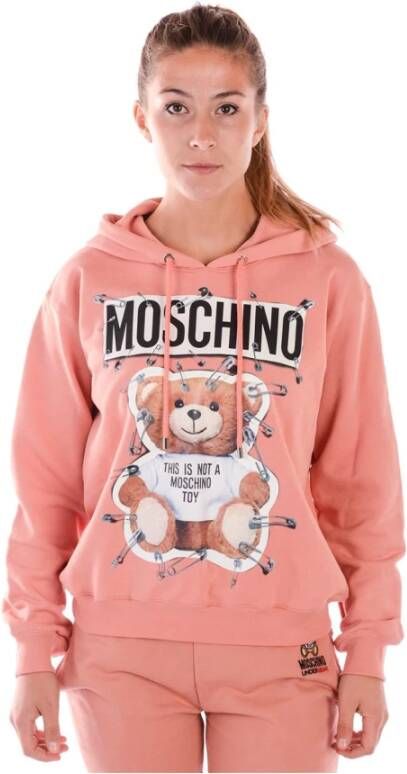 Moschino Comfortabele en stijlvolle hoodie Pink Dames