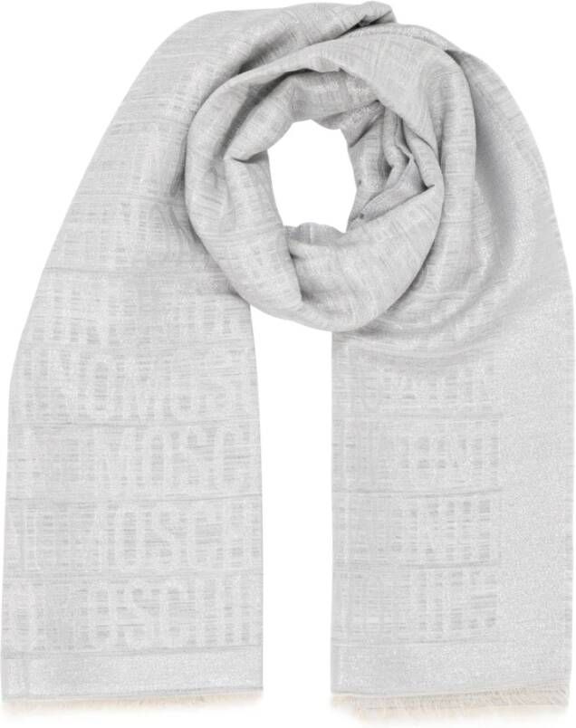 Moschino Winter Sjaal Veelzijdige Stijl en Warmte Gray Dames