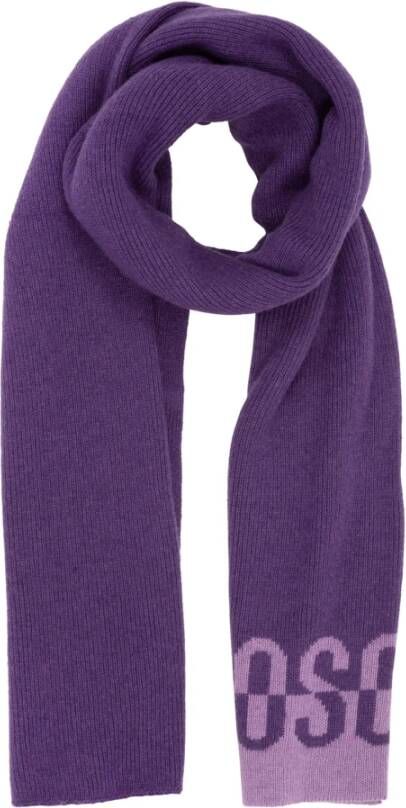 Moschino Winter Sjaal Stijlvol en Warm Purple Dames