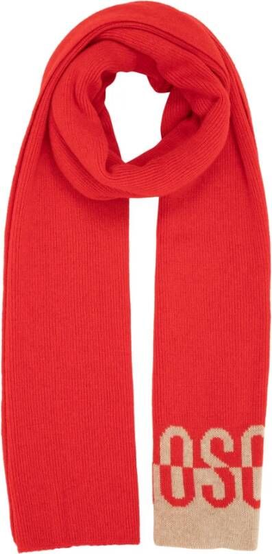 Moschino Winter Sjaal Elegant en Warm Red Dames