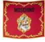 Moschino Rode Zijden Teddy Mirror Foulard Red Dames - Thumbnail 1