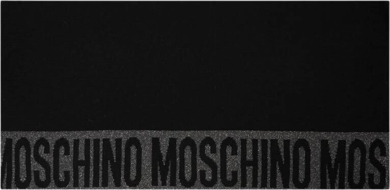 Moschino Zwarte Glitter Logo Poncho Black Dames