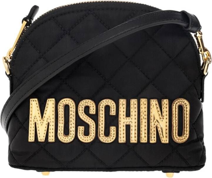 Moschino Schoudertas met logo Zwart Dames