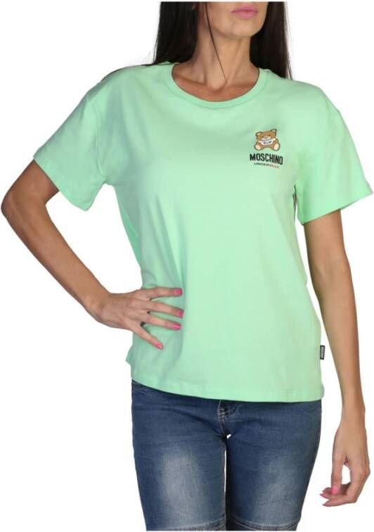 Moschino Dames T-shirt uit de Lente Zomer Collectie Green Dames