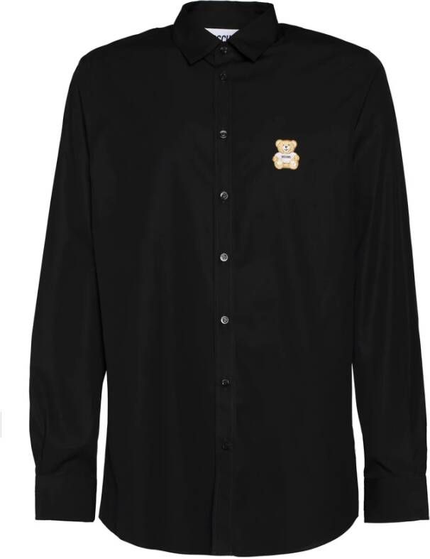 Moschino Klassieke Teddy Shirt Black Heren