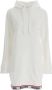 Moschino Witte Day Jurk met Trekkoord Capuchon White Dames - Thumbnail 1