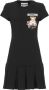 Moschino Zwarte Katoenen Jurk met Teddy Print Black Dames - Thumbnail 1