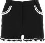 Moschino Zwarte stretch crepe shorts Stijlvolle upgrade voor vrouwen Black Dames - Thumbnail 1