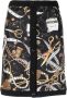 Moschino Zwarte Korte Rok met Twill Inzetstukken Multicolor Dames - Thumbnail 1